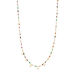 Halskette Rainbow, 18 Karat Gelbgold vergoldet, Multi Gems