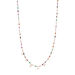 Halskette Rainbow, 18 Karat Rosegold vergoldet, Multi Gems