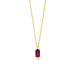 Halskette Rhodolith SQUARE, 14 Karat Gelbgold