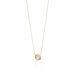 Halskette Rosenquarz, 14 Karat Gelbgold