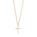 Halskette SPARKLE CROSS, 18 Karat Rosegold vergoldet