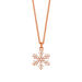 Halskette Snowflake, 18 Karat Rosegold vergoldet