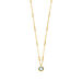 Halskette Solitr, Blauer Topaz, 18 Karat Gelbgold vergoldet