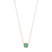 Halskette Square, Amazonite, 18 K Rosegold vergoldet