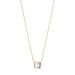 Halskette Square Howlite, 18 K Rosegold vergoldet