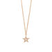 Halskette Stern mit Diamanten, 18 Karat Rosegold