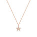 Halskette Stern mit Diamanten, 18 Karat Rosegold