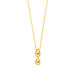 Halskette Two Drop, 18 Karat Gelbgold vergoldet