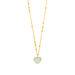 Halskette VALENTINE, Aqua Chalzedon, 18 Karat Gelbgold vergoldet