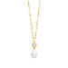 Halskette VALENTINE PEARLS, Mondstein, 18 Karat Gelbgold vergoldet