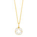 Halskette Zirkonia Flower, 18 Karat Gellbgold vergoldet