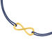 Herren Armband INFINITY, 14 Karat Gelbgold, Navy