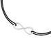 Herren Armband INFINITY, 14 Karat Weigold, Schwarz