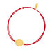 Herren Armband PLATE, 14 Karat Gelbgold, Rot