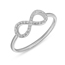 Infinityring mit Diamanten, 18 K Weigold