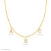 Initialen-Halskette mit 3 Anhngern, 45 cm, 14 Karat Gelbgold
