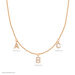 Initialen-Halskette mit 3 Anhngern, 45 cm, 14 Karat Rosegold