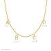 Initialen-Halskette mit 4 Anhngern, 45 cm, 14 Karat Gelbgold
