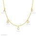 Initialen-Halskette mit 5 Anhngern, 45 cm, 14 Karat Gelbgold