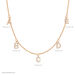 Initialen-Halskette mit 5 Anhngern, 45 cm, 14 Karat Rosegold