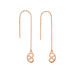 Kettenohrhnger Brezn mit Zirkonia, 18 K Rosegold vergoldet
