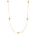 Lange Halskette Clover Charm, 18 Karat Gelbgold vergoldet