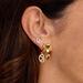 Ohrstecker Three Hearts, 18 K Gelbgold vergoldet Bild 5