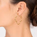 Creole Kleeblatt, 40mm, 14 Karat Gelbgold Bild 2