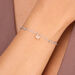 Freundschaftsarmband mit Letter Charm, 14 Karat Rosegold mit Diamanten Bild 2