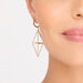 Ohrringe Trapez mit Diamanten, 18 Karat Gelbgold Bild 2