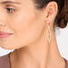 Ohrringe Trapez mit Diamanten, 18 Karat Weigold 