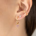 Creolen BLOOM, Amethyst/Rhodolith, 18 Karat Gelbgold vergoldet Bild 2