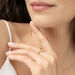 Kleeblatt Ring mit Zirkonia, 18 Karat Gelbgold vergoldet Bild 2