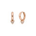 Mini Creole Single Stud, 18 K Rosegold vergoldet