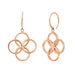 Ohrhnger Clover Charm Duo, 18 K Rosegold vergoldet