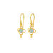 Ohrhnger Clover Gem, Aqua Chalzedon, 18 K Gelbgold vergoldet