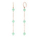 Ohrh�nger Clover Gem, lang, Amazonit, 18 Karat Rosegold vergoldet