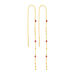 Ohrhnger Flying Gems, Rhodonit, 18 K Gelbgold vergoldet