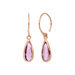 Ohrhnger Gem Drop, Amethyst, 18 K Rosegold vergoldet