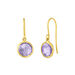 Ohrringe Amethyst, 14 Karat Gelbgold