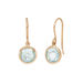 Ohrringe Blauer Topas, 14 Karat Rosegold