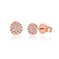 Ohrringe Pav mit Diamanten, 18 K Rose Gold