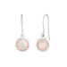 Ohrringe Rosenquarz, 14 Karat Weigold