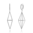 Ohrringe Trapez mit Diamanten, 18 Karat Weigold