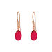 Ohrringe Tropfen, 18 K Rosegold vergoldet, Rubin