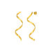Ohrringe Twist, 18 K Gelbgold vergoldet