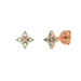 Ohrstecker BLOOM, Labradorit/Aventurin, 18 Karat Rosegold vergoldet