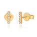 Ohrstecker Bar mit Diamanten, 18 Gelbgold