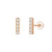 Ohrstecker Bar mit Diamanten, 18 Karat Rosegold