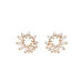 Ohrstecker CUBE FLOWER, Zirkonia, 18 K Rosegold vergoldet